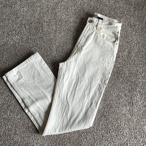 Jacquemus ecru straight leg jean,All Products : American Fashion Style Bags On Sale